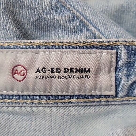 AGOLDE Vintage-Look‎ High-Waist pinch waist Distressed Straight-Leg Denim Jeans - Picture 10 of 13